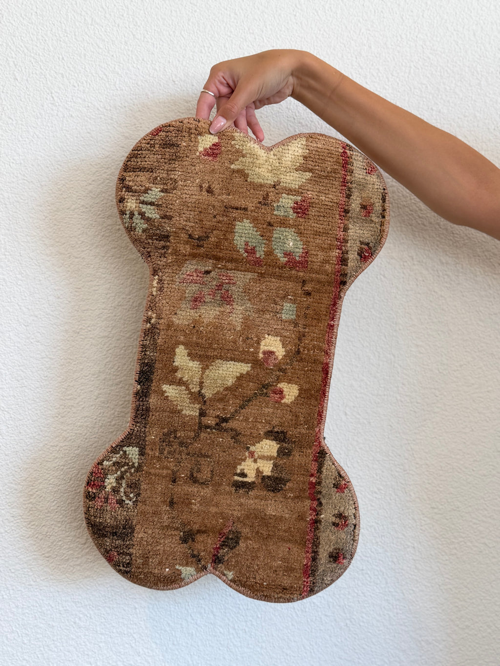 One-of-a-Kind Vintage Turkish Pet Bowl Rug