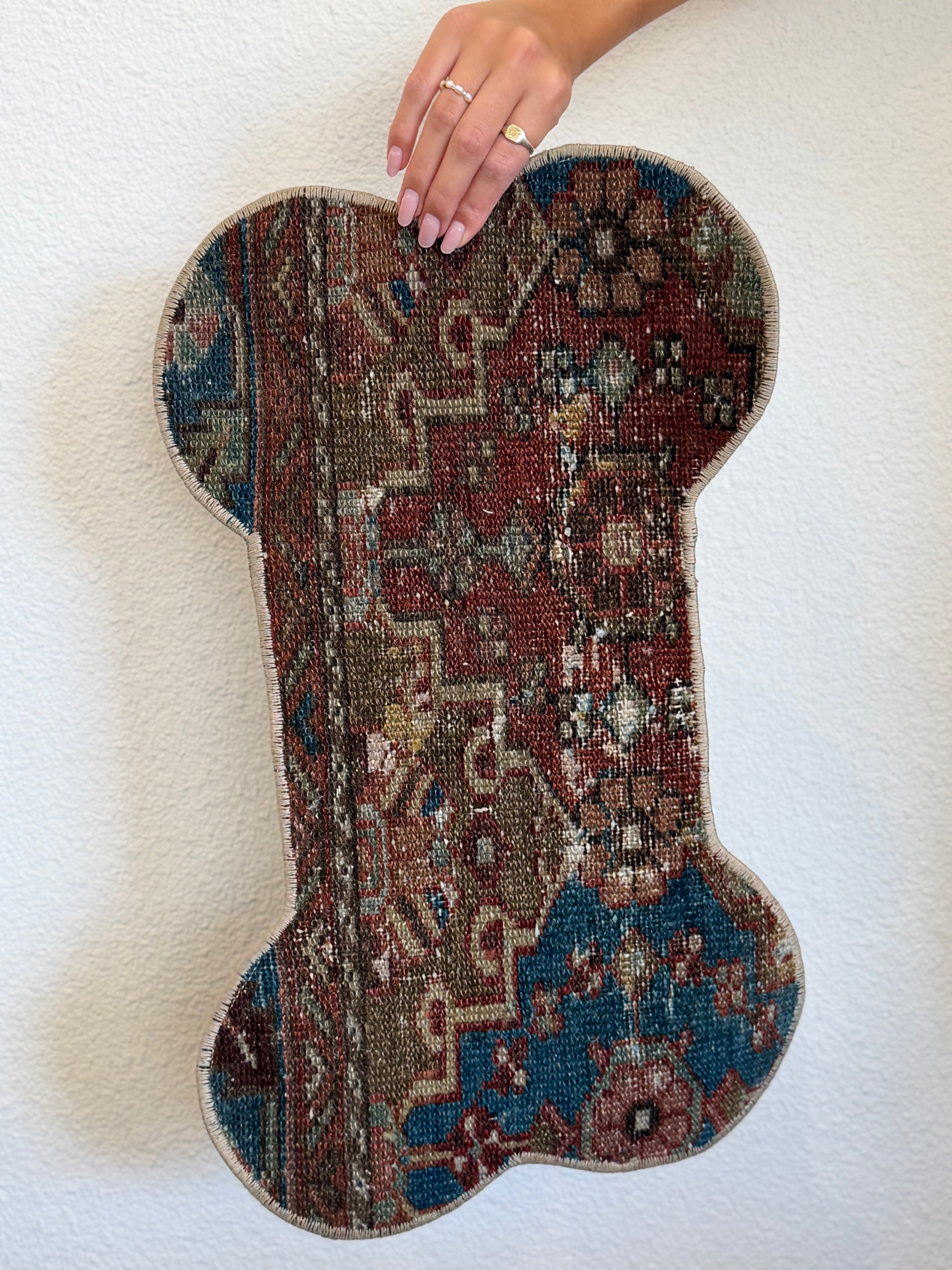 One-of-a-Kind Vintage Turkish Pet Bowl Rug