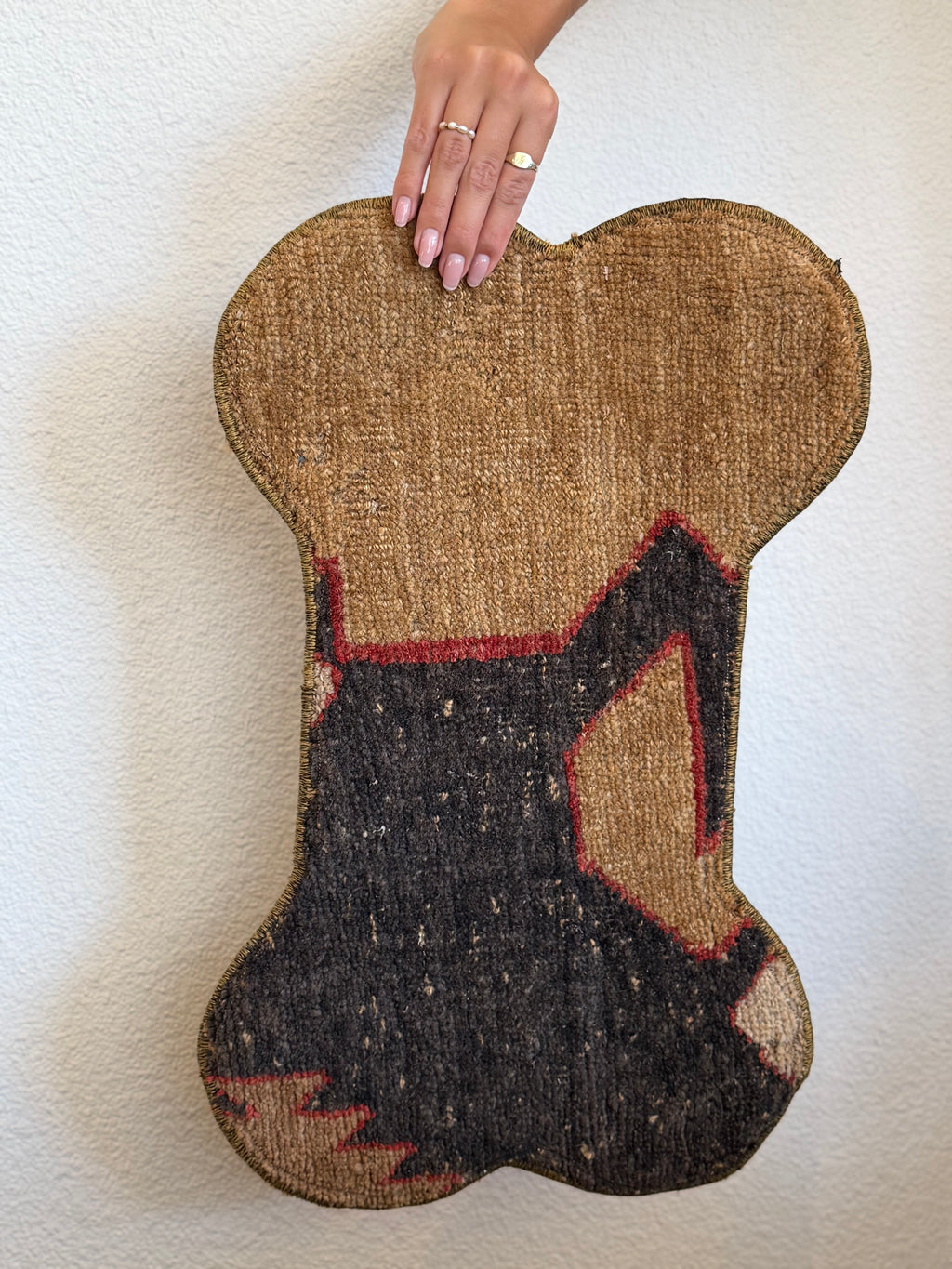 One-of-a-Kind Vintage Turkish Pet Bowl Rug