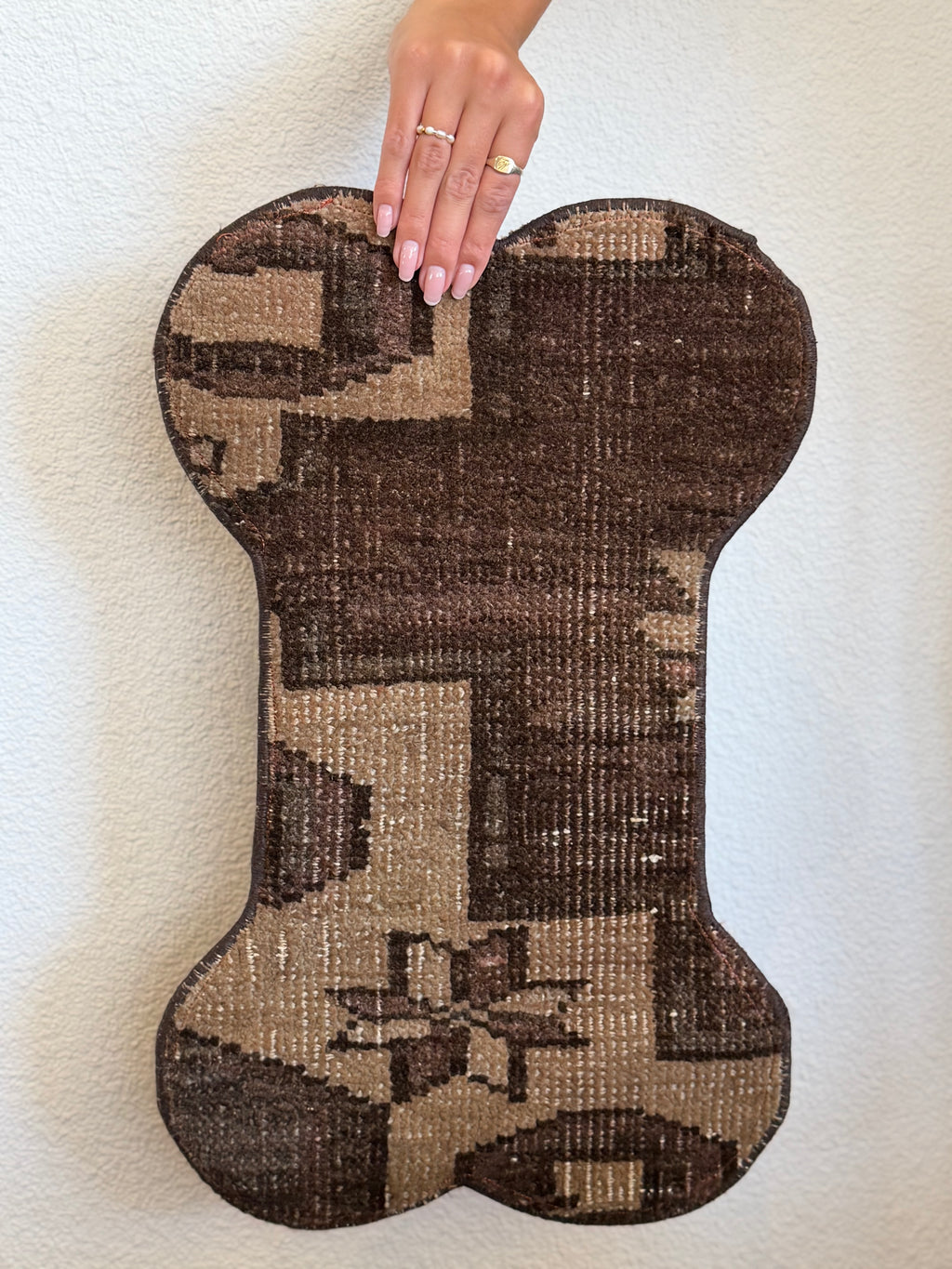 One-of-a-Kind Vintage Turkish Pet Bowl Rug