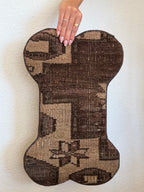 One-of-a-Kind Vintage Turkish Pet Bowl Rug