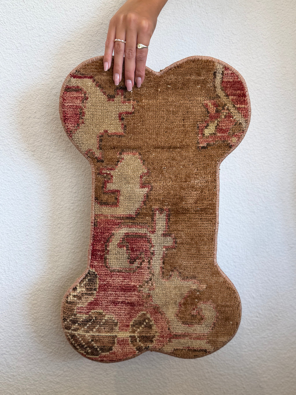 One-of-a-Kind Vintage Turkish Pet Bowl Rug