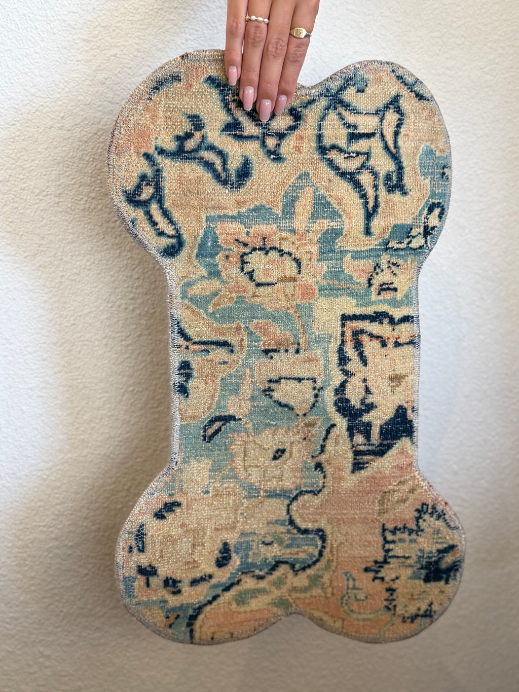 One-of-a-Kind Vintage Turkish Pet Bowl Rug