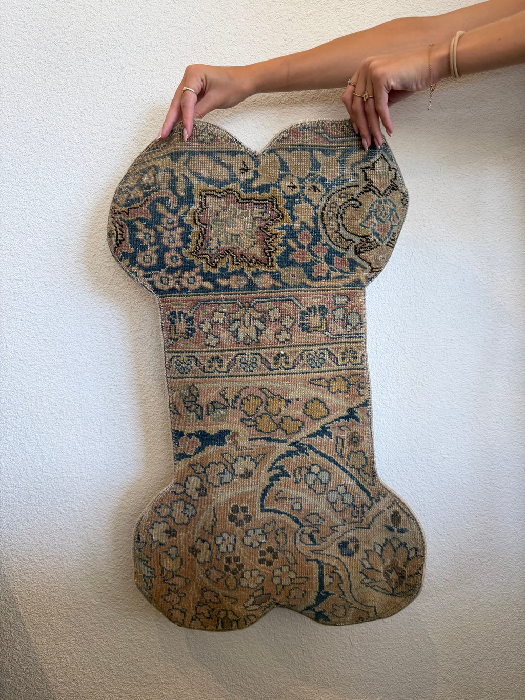 One-of-a-Kind Vintage Turkish Pet Bowl Rug