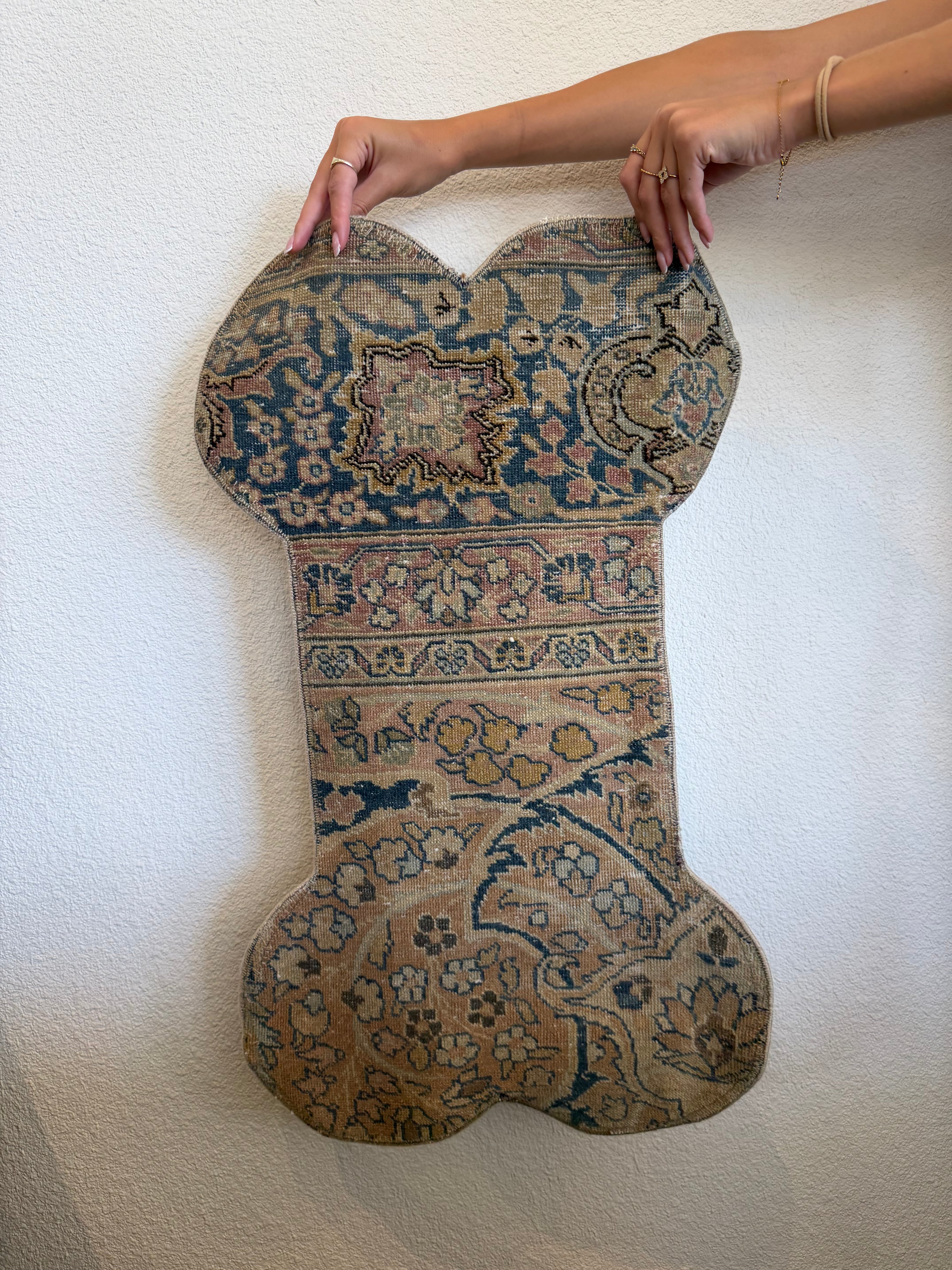 One-of-a-Kind Vintage Turkish Pet Bowl Rug