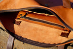 Overland Orange Leather - Antique Brass Hardware (C)