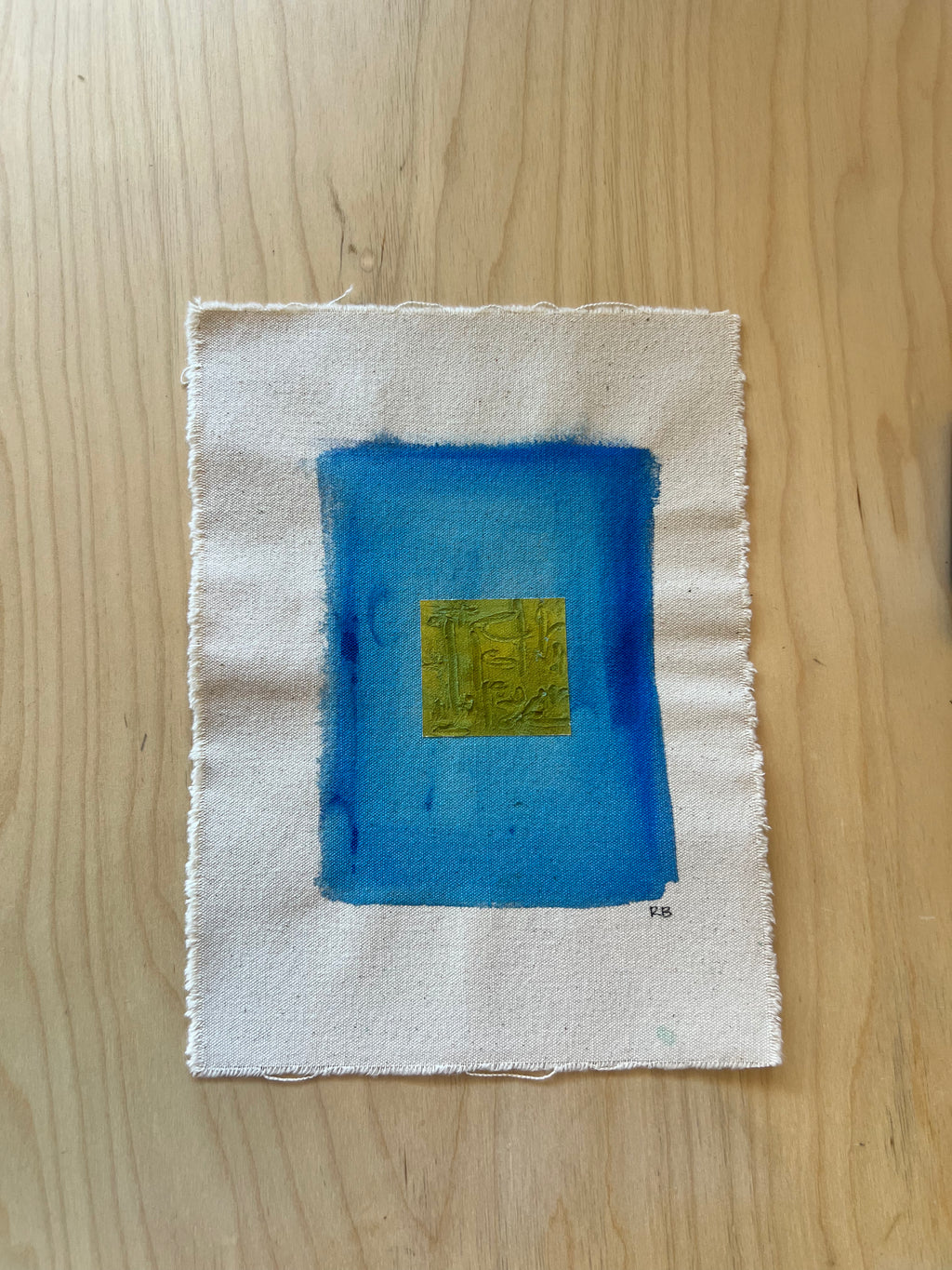 Original Color Studies on Raw Canvas by Rachel Barbera