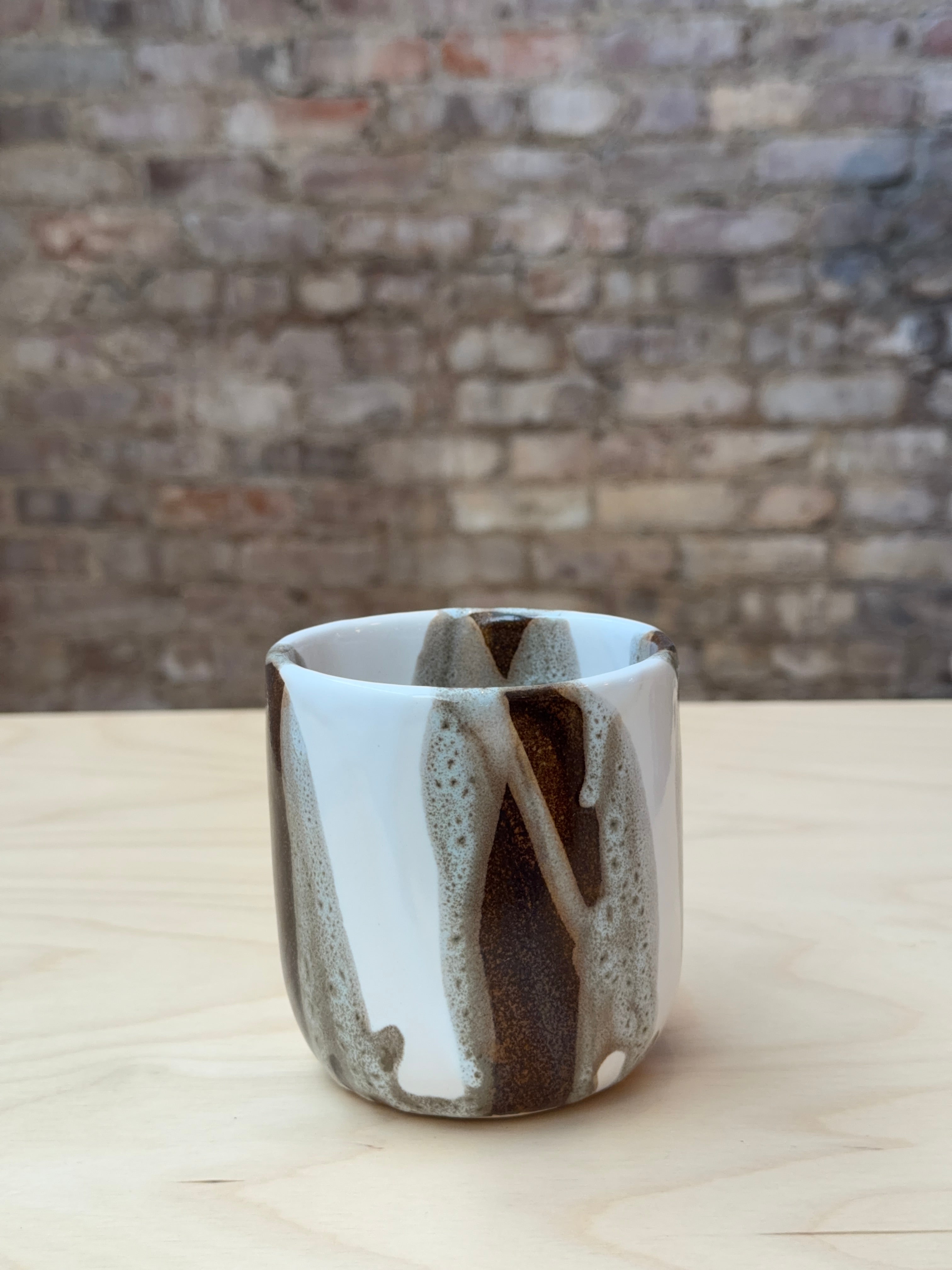 AM Large Urban Tumbler in Brown & White Stripe