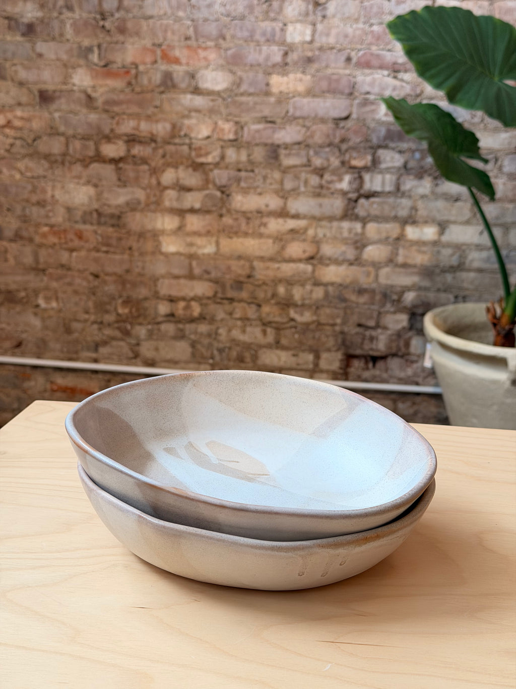 AM 9" Low Bowl in Stone
