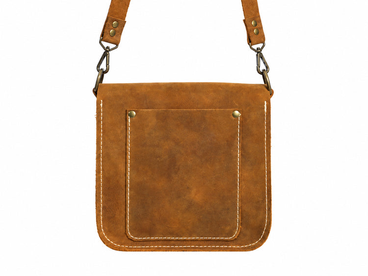 The Wolfpack Series Mail Bag - Crazy Horse Leather, Antique Brass Hardware