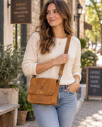 The Wolfpack Series Mail Bag - Crazy Horse Leather, Antique Brass Hardware