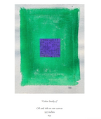 Original Color Studies on Raw Canvas by Rachel Barbera