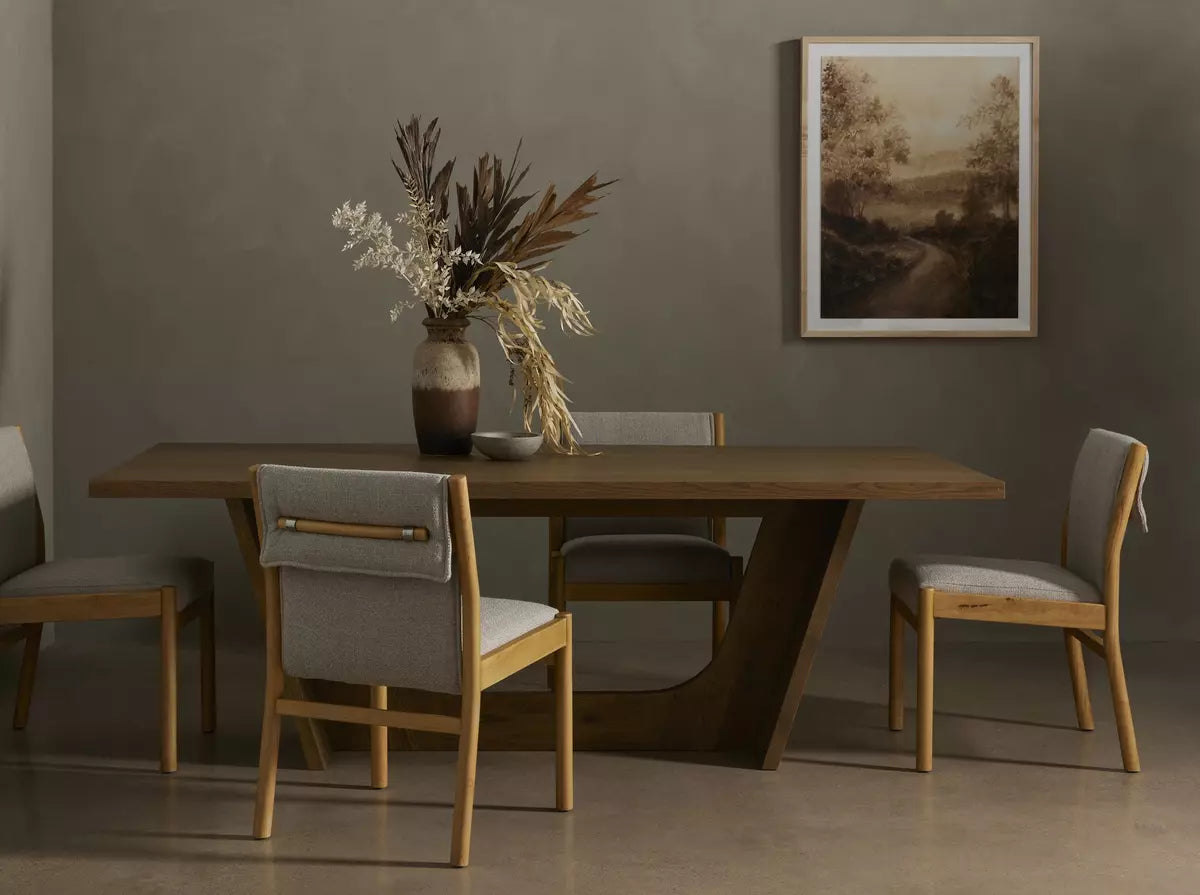 Pryor Dining Table-87" - Smoked Grey