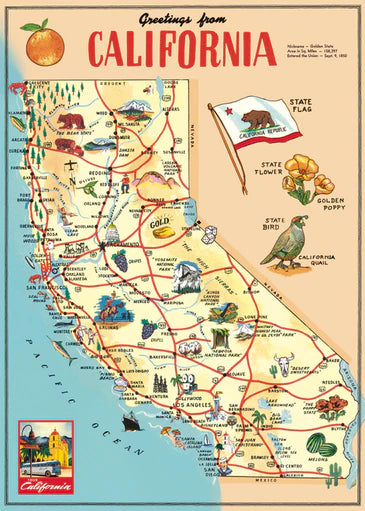 Cavallini & Co. Wrap - California