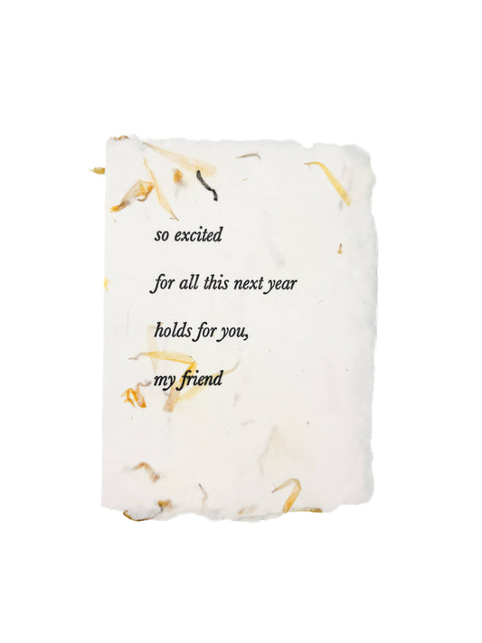 Excited for this next year friend birthday folded card