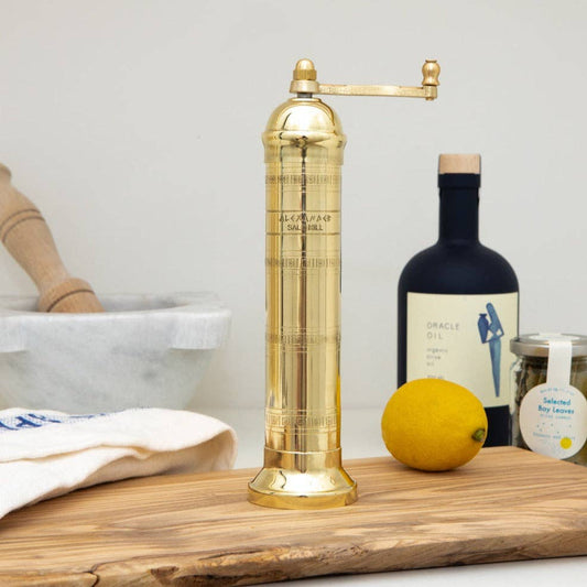 Brass Greek Salt Mill - 9"
