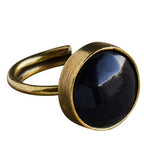 Penny Ring, Brass, Dark Horn