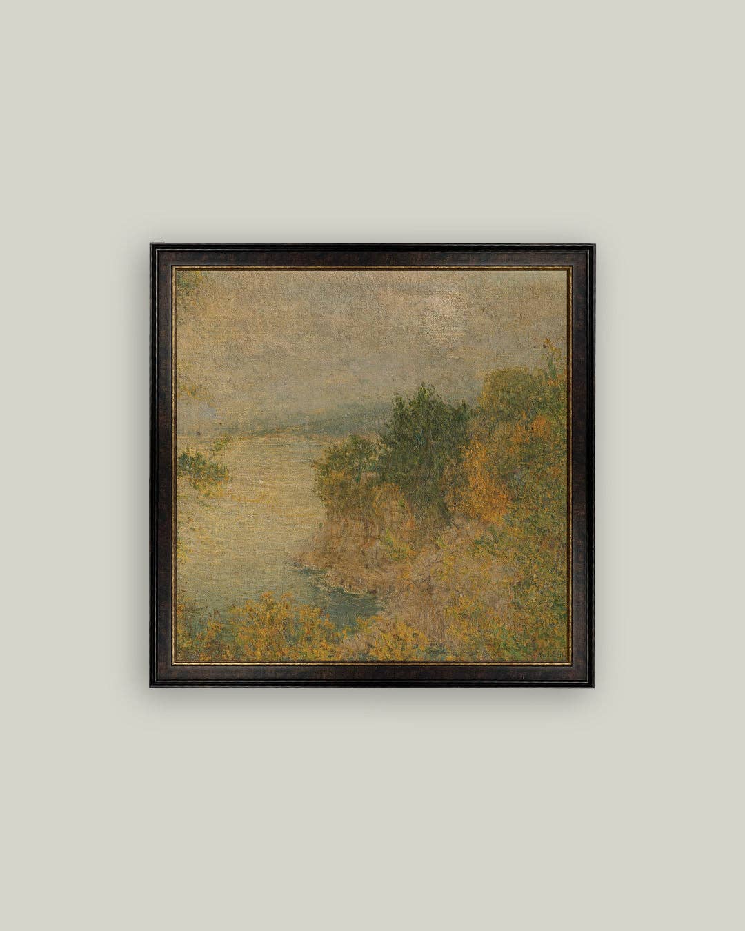 Autumn Landscape Framed Antique Art