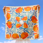 California Poppies Scarf | Silk Scarf | Women's Bandana
