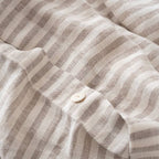 Linen Duvet - Natural Ticking Stripe