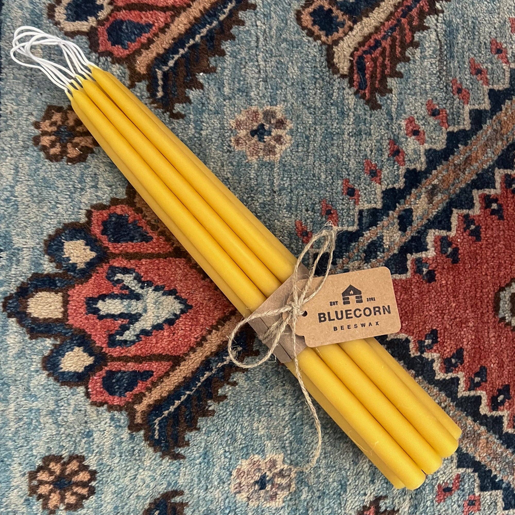 Thin Beeswax Taper Candles: Hand-Dipped in Colorado