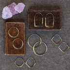 Triangle Brass Earrings