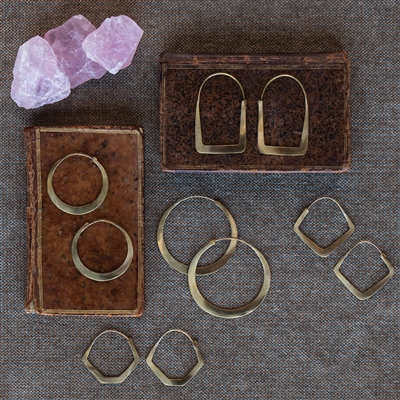 Triangle Brass Earrings