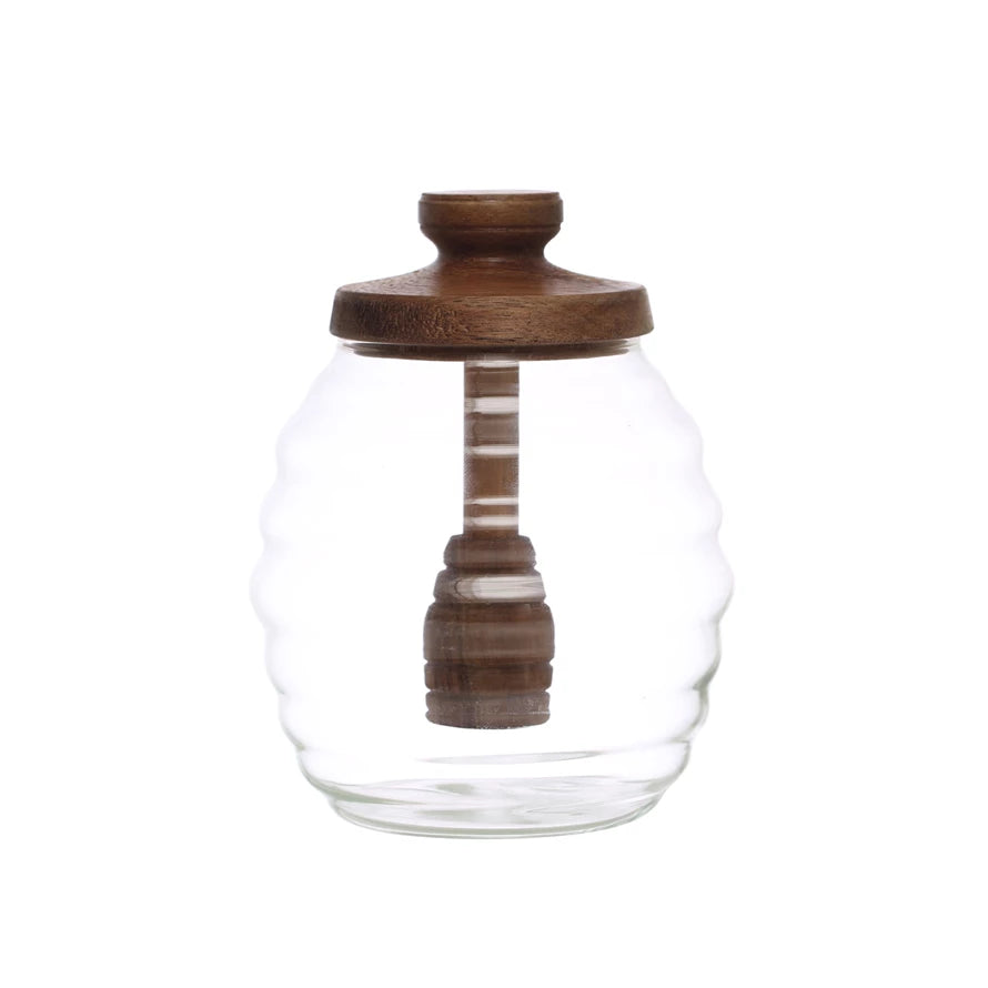Glass Honey Jar w/ Dipper