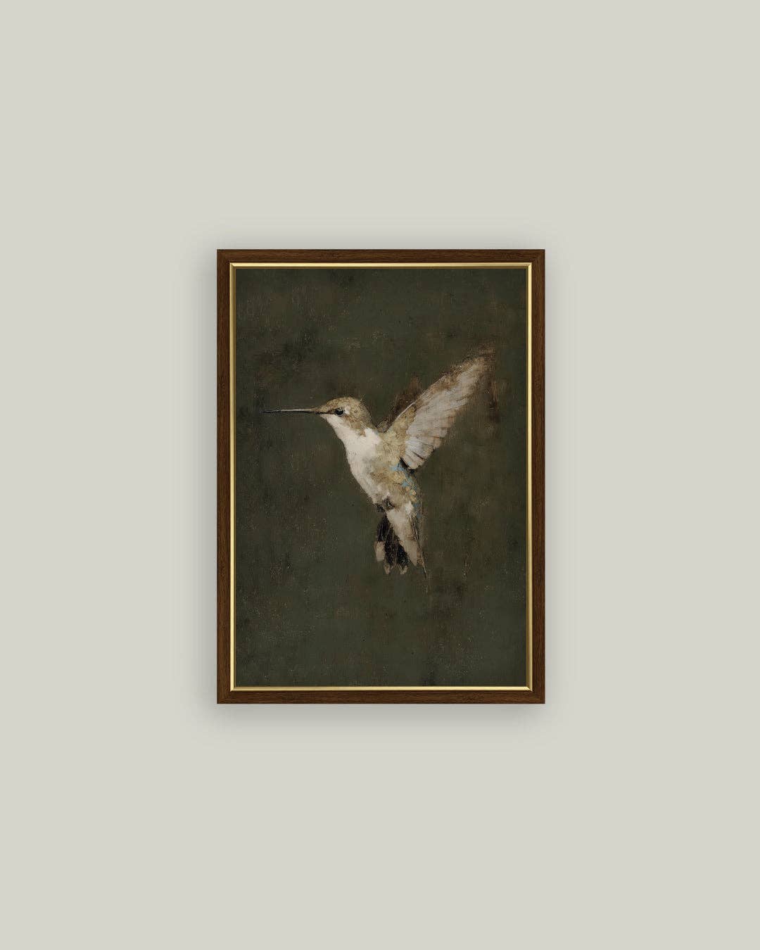 Hummingbird on Green