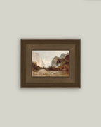 Yosemite, Bridal Veil Falls Framed Antique Art