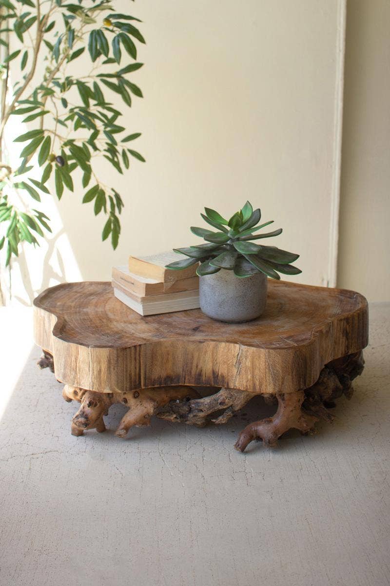 MULBERRY ROOT AND WILLOW WOOD SERVING TRAY
