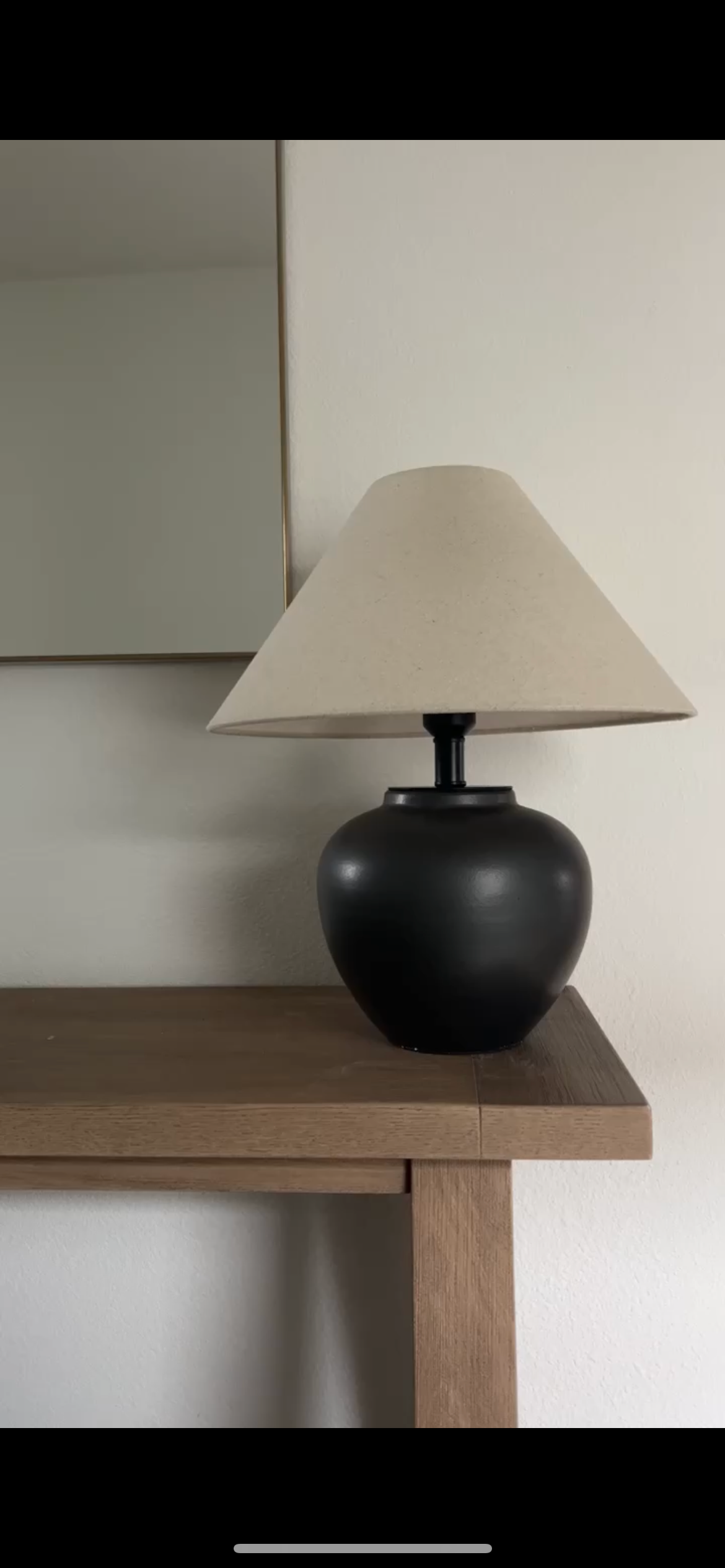 Ceramic Lamp - Charcoal