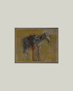 Study For Cowboys Framed Antique Art