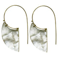 Selma Earrings, Crescent, Mother of Pearl