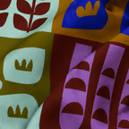 Botanical Colorblock | Women's Silk Scarf | Square Scarf