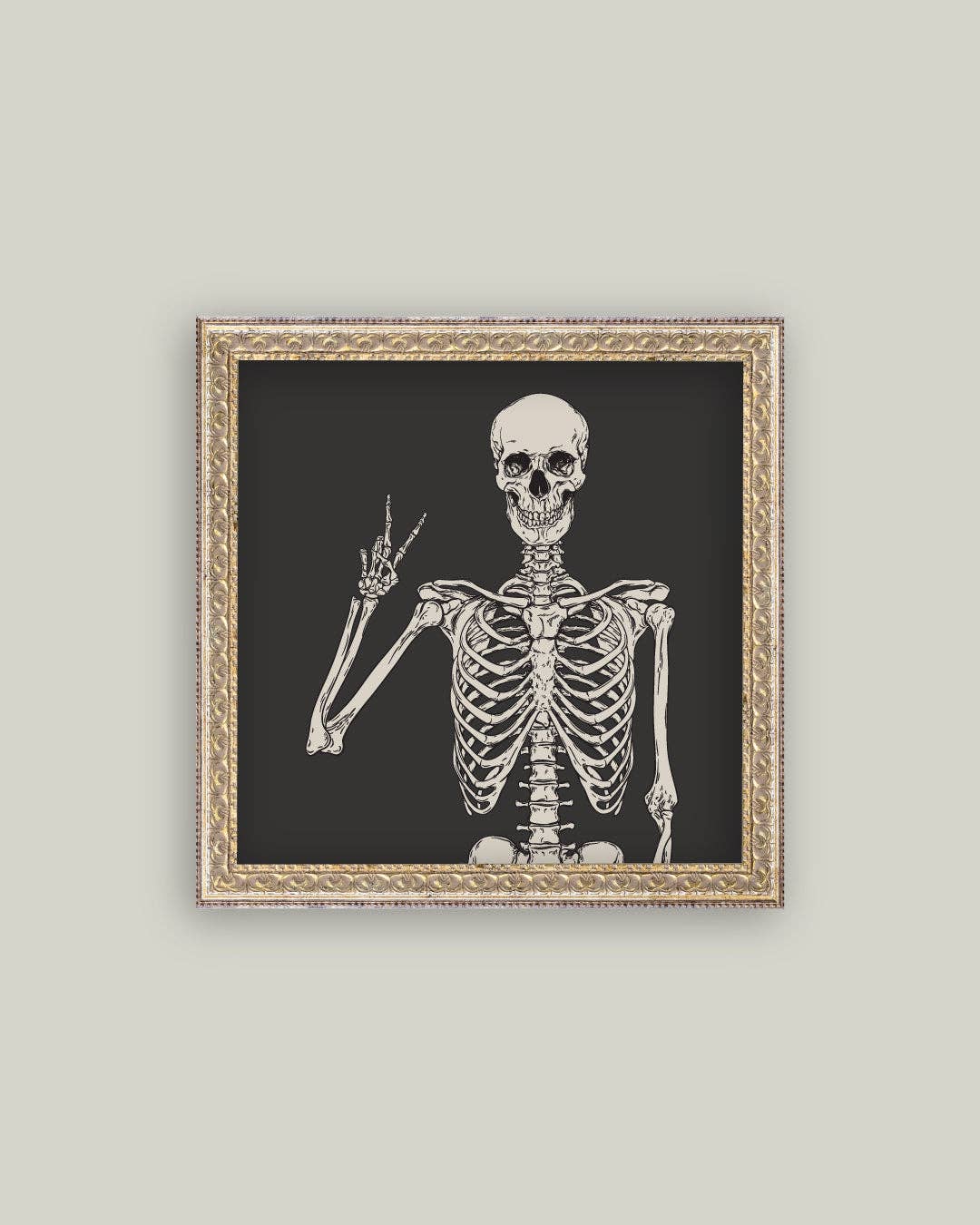 Skeleton Framed Antique Art