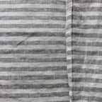Linen Duvet - Graphite Ticking Stripe