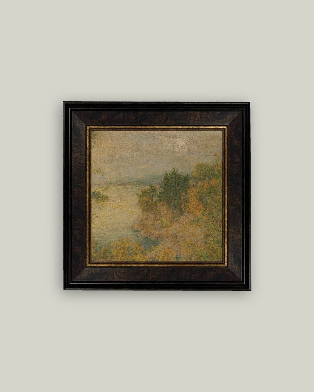 Autumn Landscape Framed Antique Art