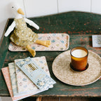 The Meadow Candle | Soy Wax Amber Glass Gold Foil Floral Box