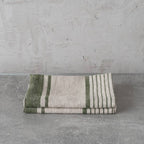 Set of 2 Linen Hand or Tea Towels Forest Green Provence