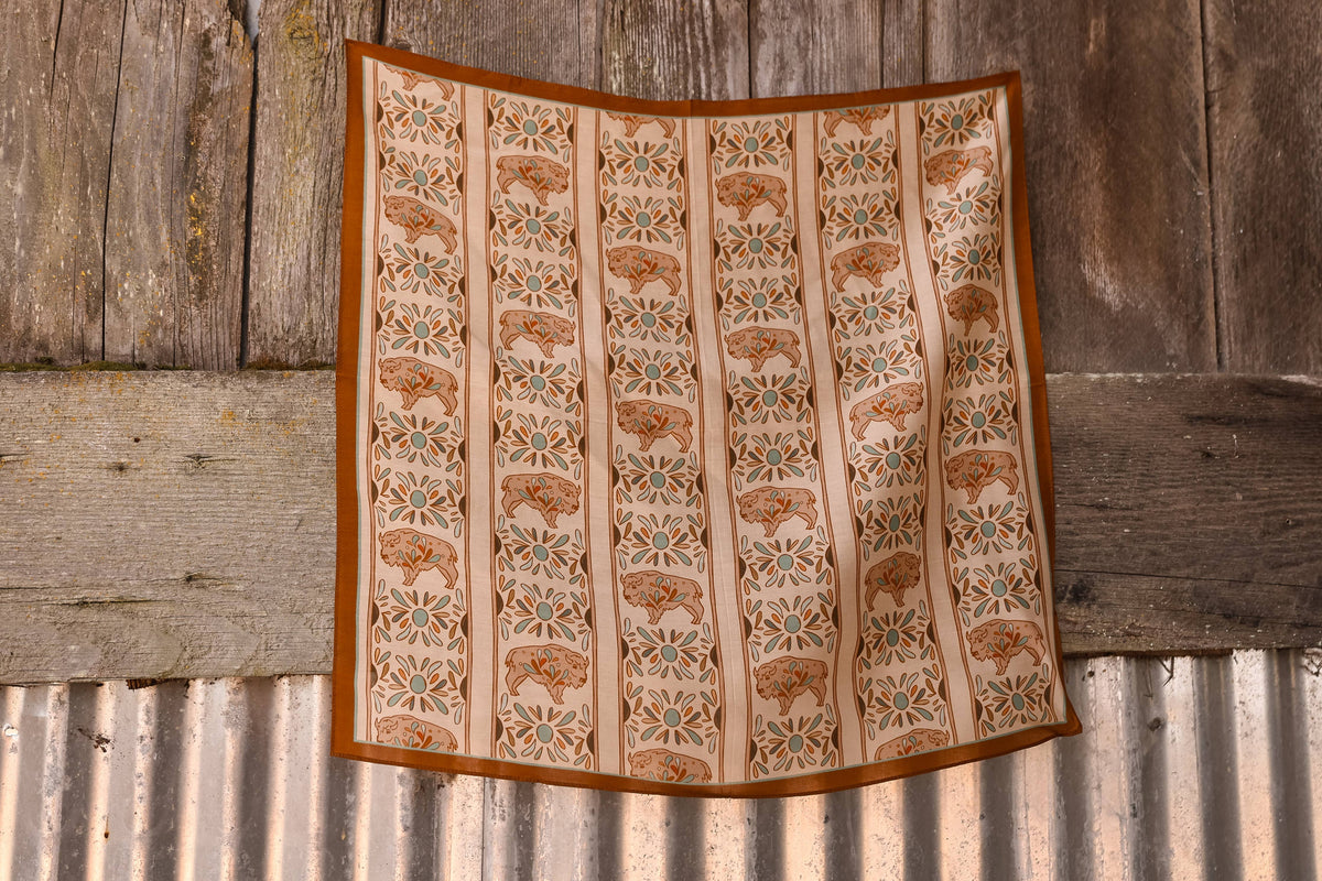Blooming Bison Silk Wild Rag