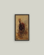 Horse Study Framed Antique Art