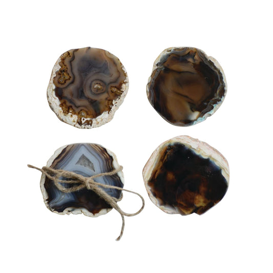 Agate Coasters, Set of 4