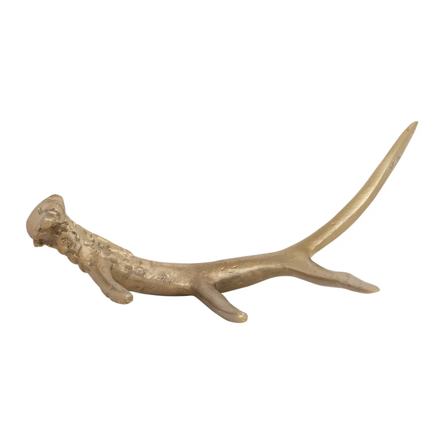 Gold Finished Metal Antler