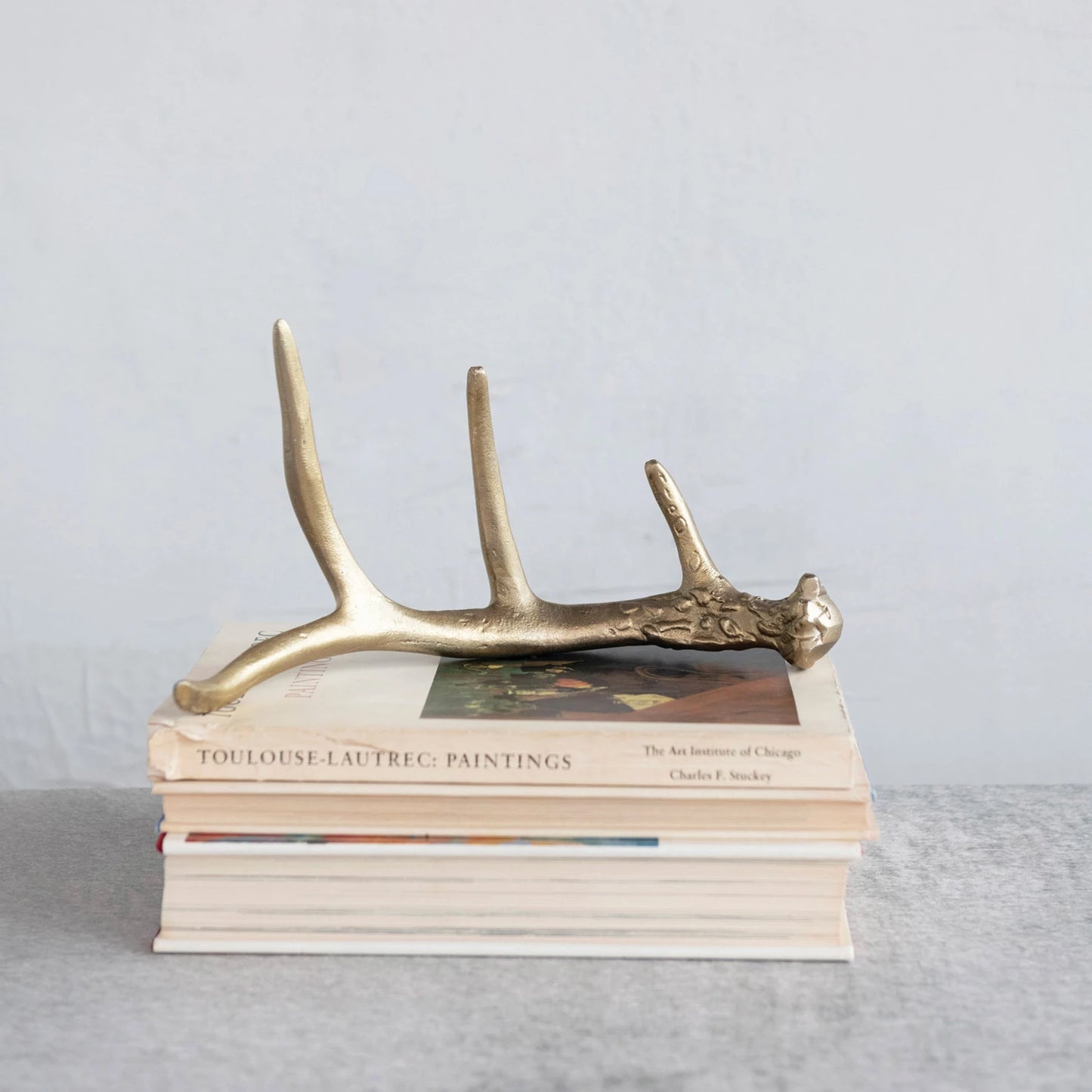 Gold Finished Metal Antler