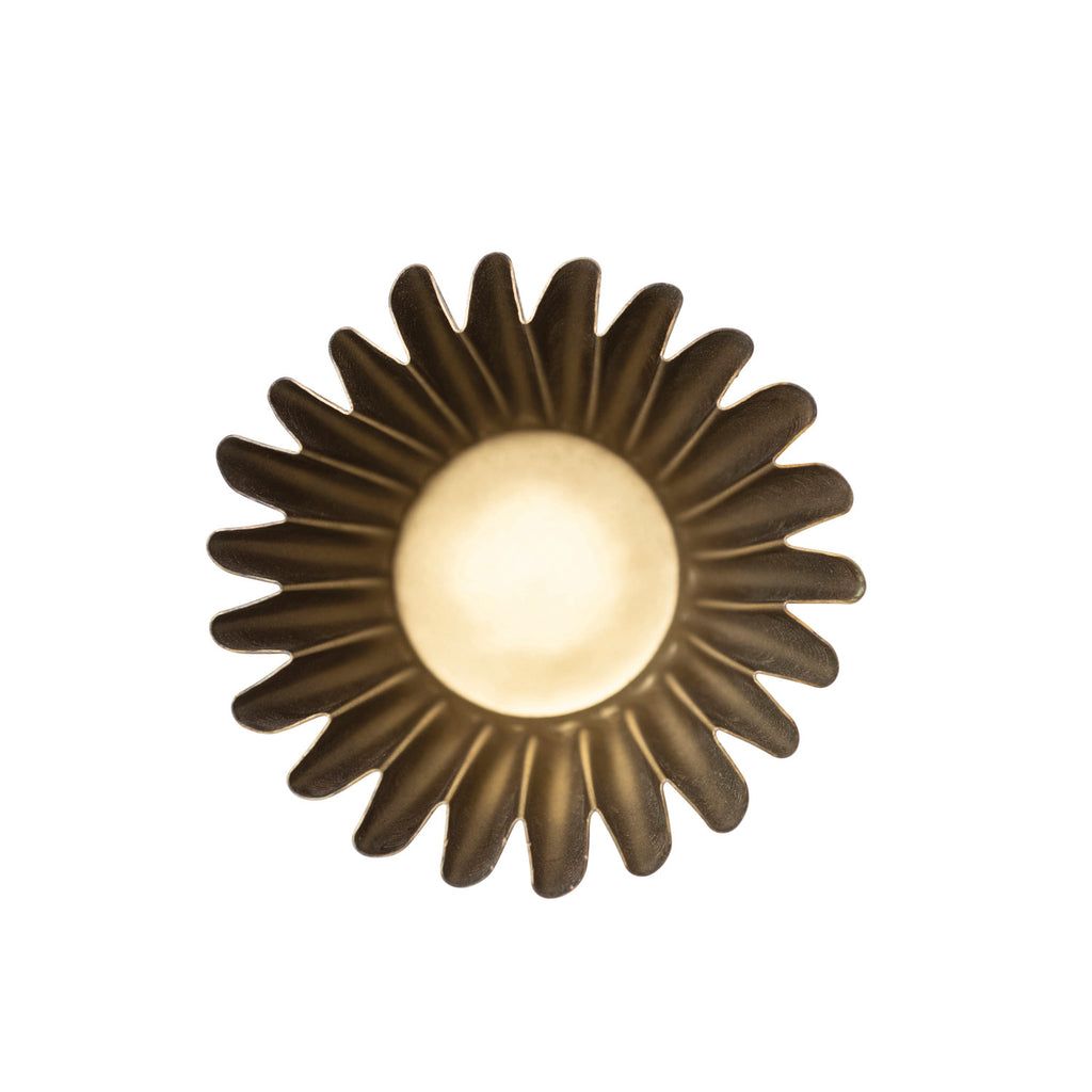 Fluted Metal Planter