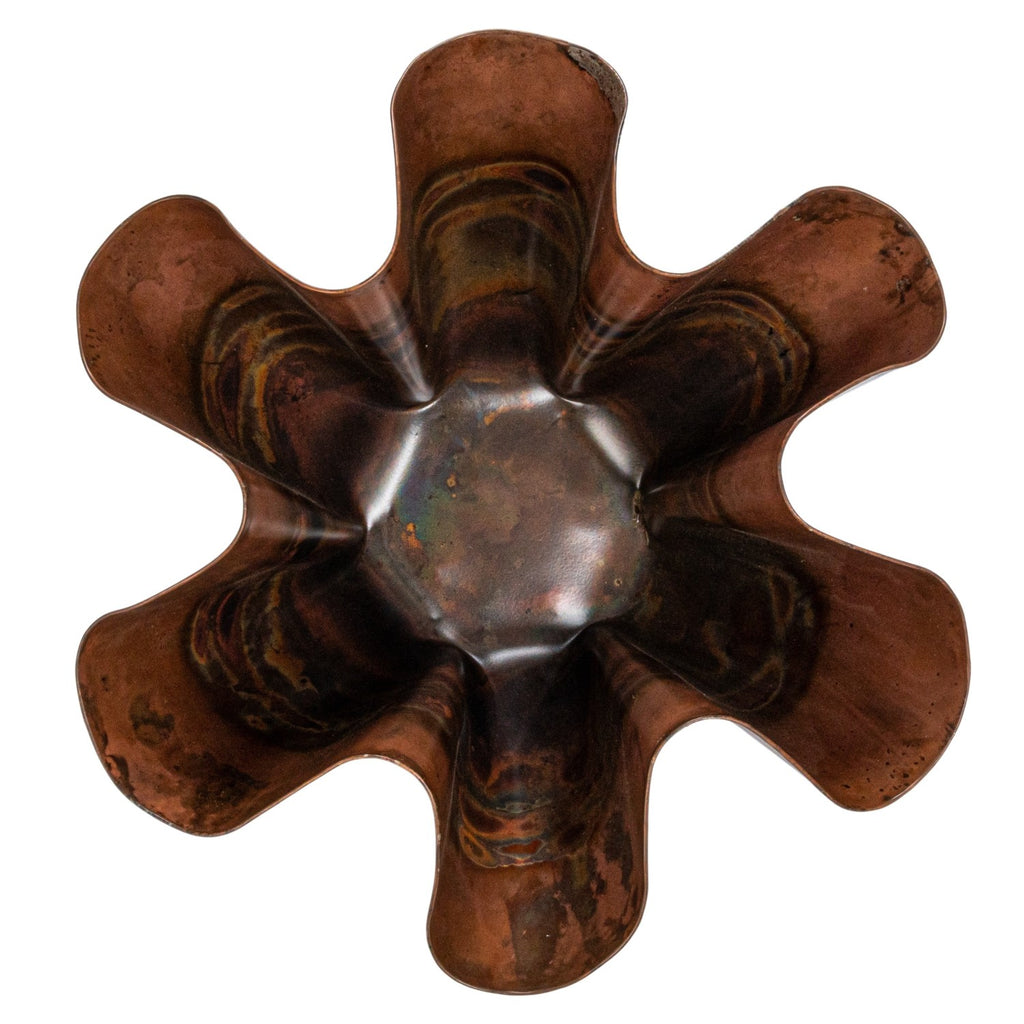 Copper Ruffled Bowl