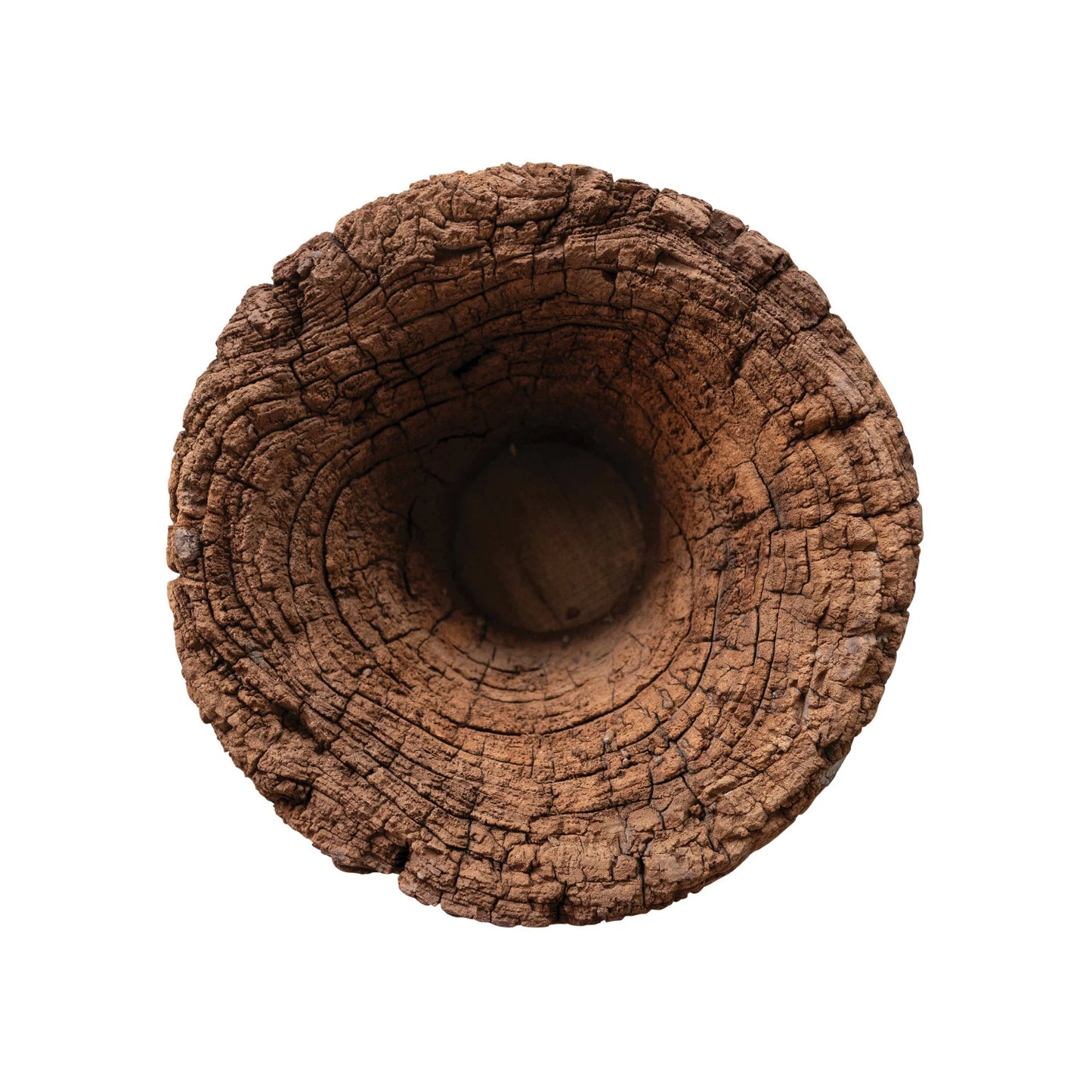 Found Carved Wood Mortar Bowl