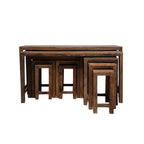 Reclaimed Wood Nesting Tables, Set of 10