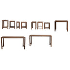 Reclaimed Wood Nesting Tables, Set of 10